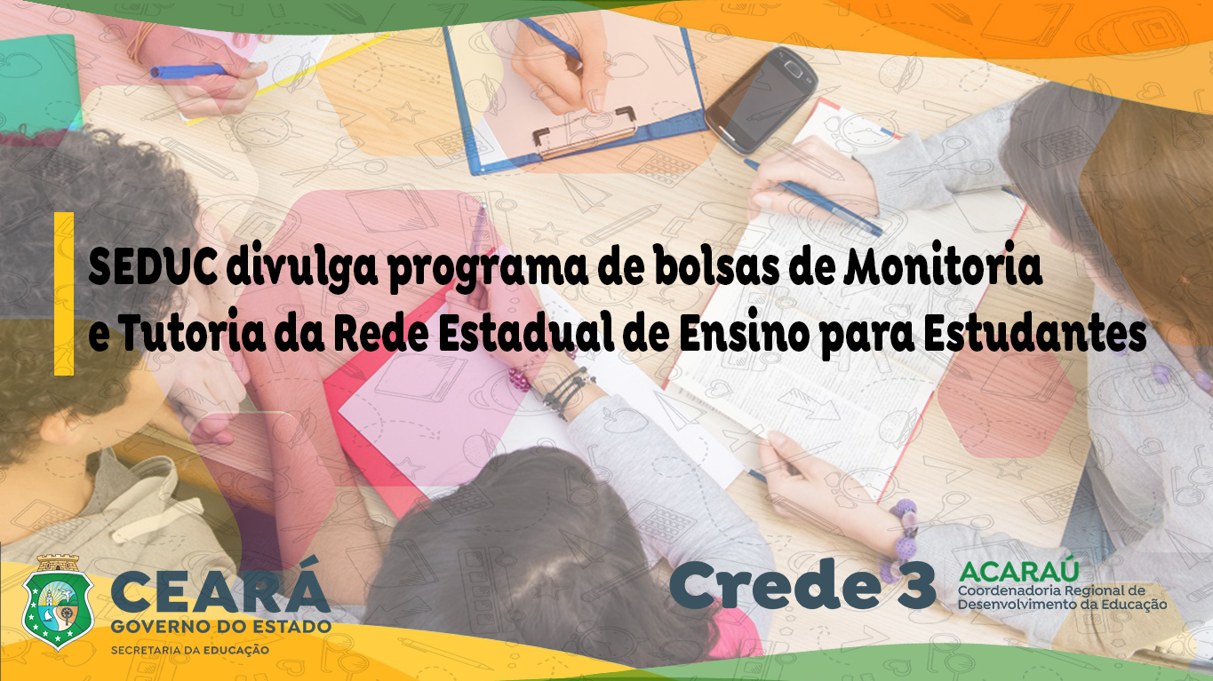 CREDE 3 divulga os resultados da CHAMADA PÚBLICA para seleção de TUTORES para a iniciativa Foco na Aprendizagem